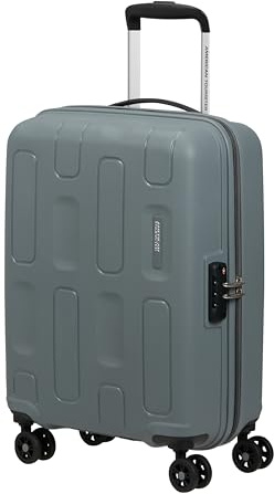 American Tourister Ellipso Spinner Handgepäckkoffer, 55 cm | Grau, Hartschalenkoffer, 55H x 40W x 20D cm, 32 L, 2.1 kg, mit TSA-Schloss und laufruhigen Doppelrollen