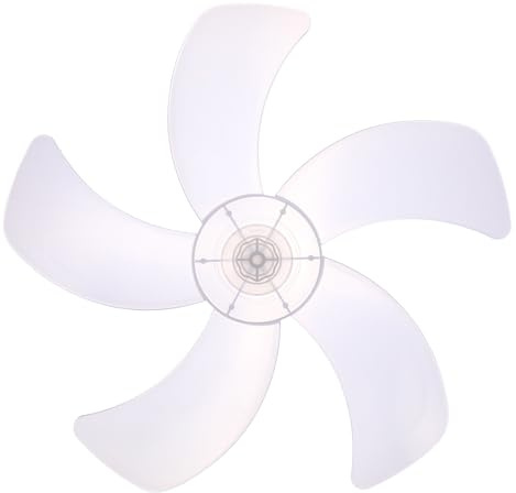 MOLUCKFU Elektrische Ventilator Rotorblätter aus Kunststoff 5 flügelig 37cm Universal Ersatzlüfterflügel für Standventilator und Langlebig
