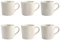 H&H 6 tazas de café de cerámica, decoración variada, sin plato, 80 cm³