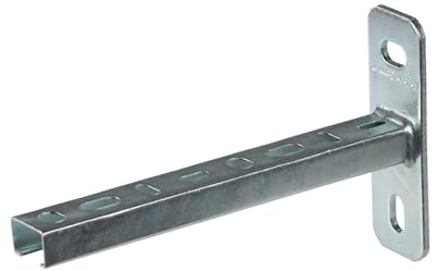 Dalsys 20cm Support de Rail Mural 27/18 Argent Acier Galvanisé Résistant