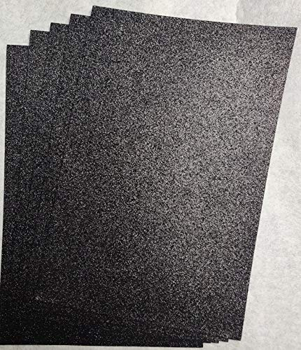 UIT 5 Bögen Glitzer-Moosgummi Farbe (schwarz)