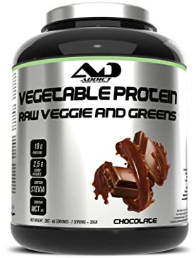 Whey Protein Isolate | Protéines En Poudre | Proteines Musculation Prise De Masse Pour Développement Musculaire | Vegetable Protein Raw Veggie and Greens | 2 Kg | Chocolate Fudge