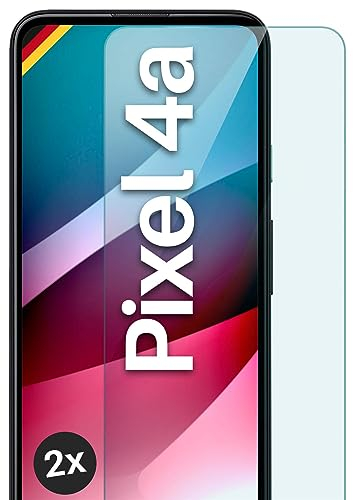 moex ShockProtect Panzer Schutz Glas für Google Pixel 4a Schutzfolie 9H Härte, Panzerfolie kratzfest und bruchsicher, HD Displayschutzfolie Ultra-Klar, Schutzglas Folie, 2x Stück