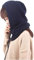 Yekeyi Winterhaube, gestrickt, aus Kaschmir, Skimaske, Outdoor-Mütze, für Damen, marineblau, One size