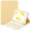 QYiiD Clavier Étui pour iPad Mini 5/ Mini 4, Housse Coque de Protection avec Détachable sans Fil Wireless AZERTY Clavier pour Pad Mini 1 / Mini 2 / Mini 3, avec Porte-Crayon, Jaune