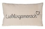 Verschiedene Kissen zur Auswahl/Wohnen/Wohndesign/Zuhause, Anzahl:1er Einzel, Kissen Auswahl:Lieblingsmensch Weiss