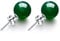 YZDKJ Smaragd Sterling Silber 925 Schmuck Ohrstecker for Frauen Ball Einfache Krone Jade Ohrringe Feine Valentinstag Schmuck 925 for Frauen