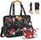 Ultradünne und Erweiterbare Laptop Umhängetasche 14-15 Zoll Laptoptasche, Kompatibel mit neuen MacBook Pro 16 & 15, und den meisten 14-15 Notebooks, mit kleinen Taschen und Riemen -Pfingstrose