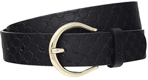 Joop! Damen Leder Jeans Gürtel Belt Frauen Ledergürtel schwarz 8344/001, Länge:80 cm