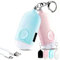 Hion Taschenalarm Frauen,2er Pack 130DB Wiederaufladbar Persönlicher Selbstverteidigung Alarm mit LED-Beleuchtung, Panikalarm Handtaschen Schlüsselanhänger für Frauen,Kinder,ältere Menschen（Rosa+Blau）
