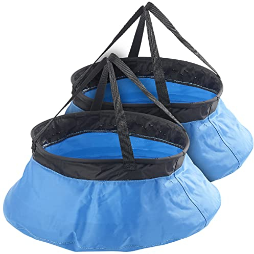 Semptec Urban Survival Technology Camping Spülschüssel: 2er-Set Faltbare Eimer für Outdoor und Camping, Nylon, je 10 Liter (Faltbare Camping-Spüleimer, Campingeimer)