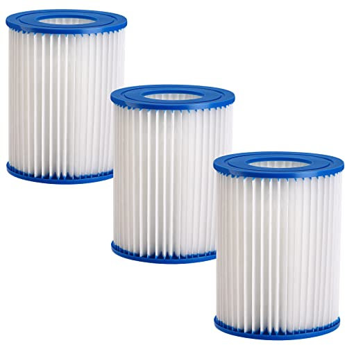 Monzana 3X Cartuchos de Filtro para Piscina SPA Tamaño I 89x79mm Tipo S1 Lavable Repuesto Hidromasaje