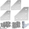 4 Stück L-förmiges Eck-Aluminiumprofil, 5 L-förmige Außenloch-Aluminiumprofil-Verbindungsplatte, mit 20 M8-Muttern, 20 M8-Schrauben, 1 M5-Schlüssel, für 4040 Aluminiumprofil