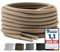 LaceHype 2 pares de cordones redondos de poliéster para zapatos de trabajo, botas, zapatos de exterior y zapatillas deportivas, cordones resistentes al desgarro, caqui, 110 cm - 2 Paar