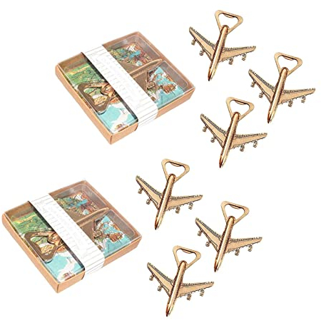 Evarbuild 24 abrebotellas de avión caja de para abrebotellas de cerveza de viaje avión boda cumpleaños decoraciones