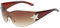 Ggpyyon Trendy Y2K Sonnenbrille für Damen Herren, 2000S Wrap Around Sunglasses Randlose Oversized Eyewear UV400 Schutz(Braun/Braun)