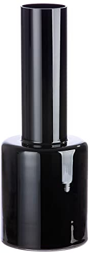 GILDE Blumenvase Deko Vase aus Glas - Deko Wohnzimmer Geschenk für Frauen Geburtstag Muttertag - schwarz glänzend Höhe 50 cm