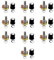 JZK 10 Stück B10K-Potentiometerknopf mit 6mm Welle, Drehvolumen mit linearer Verjüngung B 10k-Potentiometerknopf, B10K-Ohm-Drehpotentiometer mit 3 Anschlüssen mit Kappe, Muttern und Unterlegscheibe