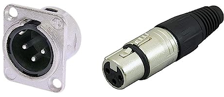 Neutrik NC3MDL1 XLR Einbaubuchse male & NC3FX - XLR-Stecker