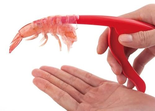 Pelador de gambas Dispositivo de pelado de camarones Herramientas de cocina creativas Pelador De Tomates Rojo