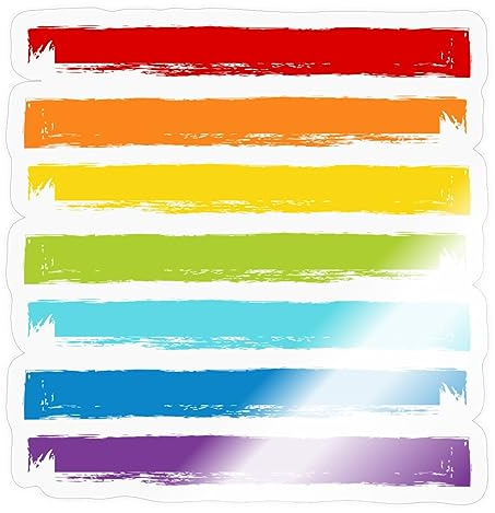 Spreadshirt Regenbogen LGBTQ+ CSD Symbol Gay Pride Sticker Aufkleber, 10 x 10 cm, Transparent glänzend