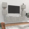 DJEKA 6pz Parete Attrezzata Soggiorno Mobili TV Soggiorno Moderni Sospesi Set di Mobili Porta TV in Legno Multistrato Grigio Cemento