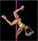Pole Dance Pole Rosa Silikon-Tanzstange für Zuhause, Spinning Statische tragbare Tanzstange Stripper Fitnessstange für Schlafzimmer Apartment Club, Hochleistungs-Tanzstange, Belastung 440 Pfund (