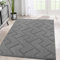Biscpro Teppich Läufer,80x120cm Waschbarer rutschfest Schmutzfangmatte Teppich läufer für Eingangsbereich Wohnzimmer,Flur,Büro,Schlafzimmer,Küchen-Grau