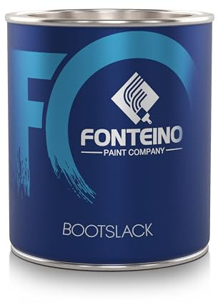 Fonteino Bootslack - Matt Schwarz - Bootsfarbe Schiffslack Yachtlack Holzlack Parkettlack Treppenlack Gartenmöbellack für Holz 750ml