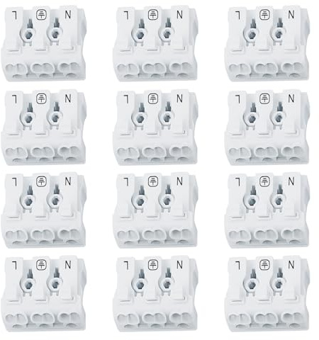 CH2 CH3 Quick Connector, Enhance Your LED Strip Light Setup- No Welding Quick Connector, Premium 953-3 Wiring Terminals - Reliable and Efficient Electrical Connections (12Pcs - 953-3)