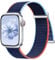 Upeak Gewebtes Sport Loop Armband Kompatibel mit Apple Watch Armband 40mm 41mm 38mm 42mm(Series 10), Nylon Verstellbare Sportarmband Band für iWatch SE Series 10/9/8/7/6/5/4/3/2/1/Ultra, Blau