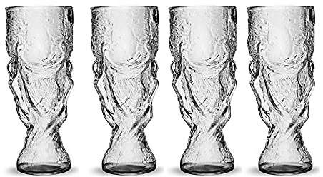 UNbit Biergläser, klassische Biergläser, Bierkrüge, Craft-Biergläser, 10/29 Oz Biergläser, Bierglas-Set, Bar-Glaswaren, Pint-Bierglas, Biergläser for Männer, Set mit 4 Craft-Bierbechern for Bar, Pub(S
