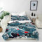 ANHOPE Japanisch Welle Fische Bettwäsche Set 3 Teilig Bettbezug 200x220 cm & 2 Kissenbezug 80x80 cm Microfaser Bettbezüge mit Reißverschluss Weich Ganzjahres Bettdeckenbezug Set