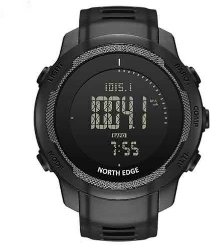 NORTH EDGE VERTICO Herren Digital Sport Uhren Militär Uhren mit Kompass Temperatur Schrittzähler Überprüfung Datensätze EL Hintergrundbeleuchtung Sport Tactical Survival Uhren