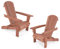GOPLUS Adirondack Stuhl 2er Set, Adirondack Chair klappbar aus Tannenholz bis 180kg belastbar, mit ergonomischer Rückenlehne & Breiten Armlehnen, Holzstuhl für den Außenbereich Garten Hof Balkon (2)