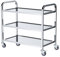 VELPAX 3 Tier Stainless Steel Kitchen Utility Cart, 950×500×950MM Large Rolling Catering Storage Cart, Serving Trolley with Locking Wheels for Kitchen, Hotels, Restaurants