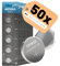 ABSINA 50x Batteria CR1632 3V - CR1632 batteria anti-perdita & lunga durata - Batteria 1632, CR 1632 batteria, pila CR1632 3V, 1632 batteria, batterie 1632