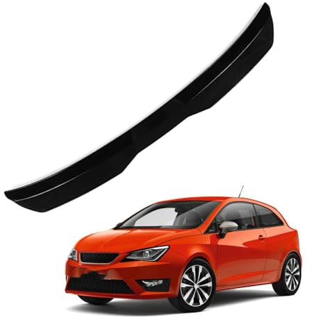 Alerón Trasero,para Se-at Ibiza 6J 6P 5-Türer 2008-2011 2012 2013 2014 2015 2016 2017 Hatchback ABS Carrocería Techo Trasero Spoiler Styling Maletero Coche Spoiler Accesorios,A/Black