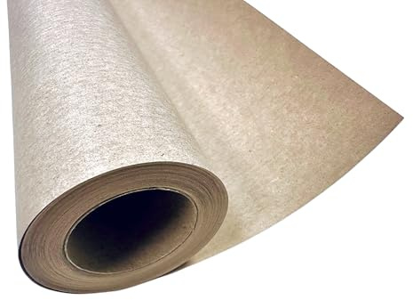 Kraftpapier 10m x 70cm, Packpapier, Kraftpapierrolle, Geschenkverpackung, gerilltes Kraftpapier (Beige), Stärke 70 g/m²