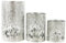 Windlicht silberfarben Hirsch Wald Hirsche 3er Set Laterne modern aus Metall