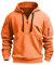 Generisch Sweatshirt, Vintage Oversized Half Zip Mit Kapuze Angebot des Tages, Pullover Herren Jagd Hoodie Jacke Leichter Warmer Arbeit Kleidung XL