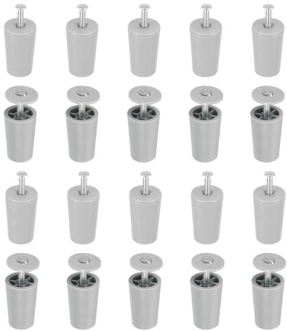 QUARKZMAN 20 Pcs Butée Volet Roulant 40mm Butée de Volet Roulant Bouchon d'Arrêt en Plastique avec Rondelles et Vis pour Volets Roulants Lames de Volets Roulants, Gris