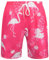 Aomig Uomo Hawaiani Pantaloncini, Vintage Pantaloncini da Bagno da Uomo Estivi, Stampa Hawaiana, Men's Beach Short Asciugatura, Uomo Mare Costumi Surf Boxer Estiva, con Taschino (Rosa Rossa, M-XL)