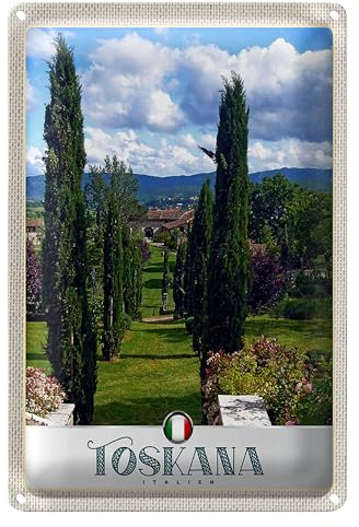 Blechschild Toskana | Italien | Nostalgie Deko | 12 cm x 18 cm