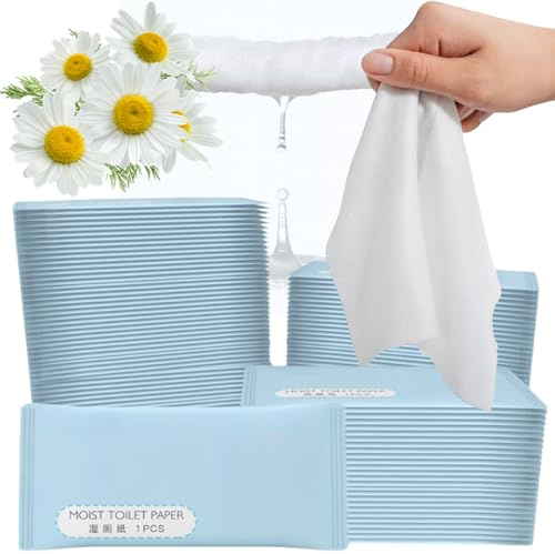 Einzeln Verpackte Feuchte Toilettenpapier FeuchttüCher,100pcs ErfrischungstüCher,Mehrzweck SpüLbares Feuchttuch FüR Erwachsene,Feuchte Waschlappen Einzeln Verpackt