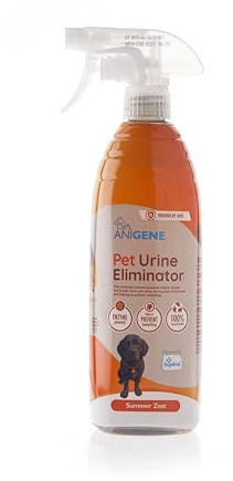Byotrol ANIGENE Pet Urine Eliminator Spray (750ml - Summer Zest) - Enzyme Powered Cat & Dog Urine Remover Spray - Works In Minutes - Helps Prevent Remarking - Made Of 100% Recycled Plastic