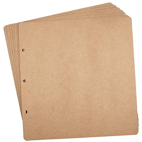 ADVcer 10 Blatt doppelseitige Scrapbooking-Nachfüllseiten, 25 x 26 cm, säurefrei, dick, zusätzliches Bastelpapier, Karton für alle ADVcer 25,4 x 25,4 cm, Drei-Ring-Loseblatt-Binder, Fotoalbum,