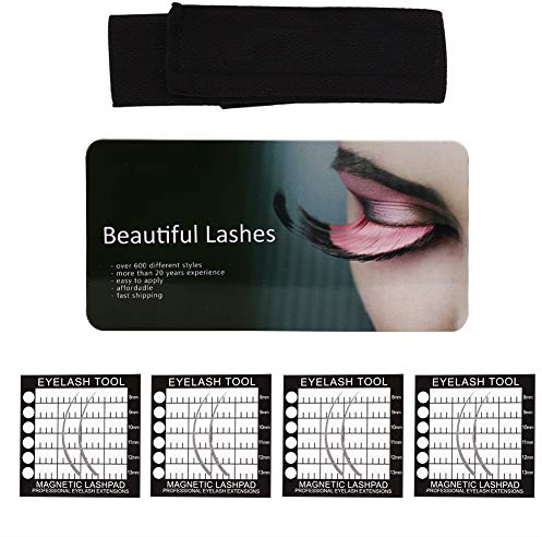 Salmue Magnetisches Stirnband, Magnetische Kopftuchpolster, Wimpernverlängerung Magnetschal, Kopftuch Stirnband Wimpern Makeup Tools für Wimpernverlängerungen