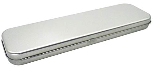 NUOBESTY 1stück Edelstahl Bleistiftbox Aus Eisenblech Mattierte Rechteckige Metall-federmäppchen Für Schüler Langlebiges Und Praktisches Schreibwaren-organisationswerkzeug