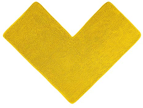 WohnDirect Eck Duschmatte 100 x 100 x 50 cm | Gelb - rutschfest & Waschbar - idealer Duschvorleger für eckige Duschkabinen zum Set kombinierbar - Badematten & Badteppiche
